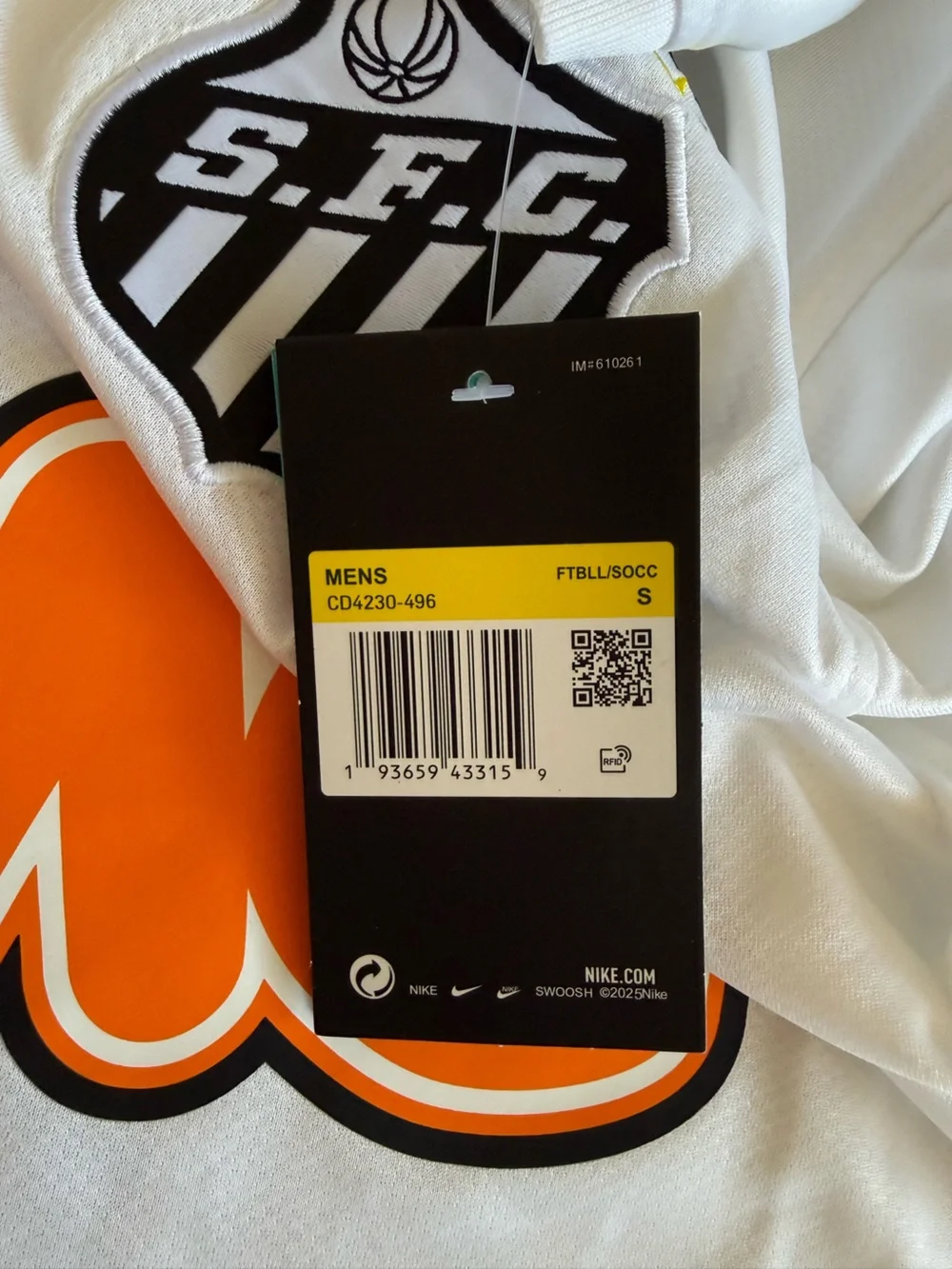 Nike Neymar Jr #11 Santos FC Retro Home Jersey White Small NWT IN PACKAGE